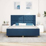 vidaXL Postelja Modra 180x200 cm Tkanina, (22052034) | Shoptok.si
