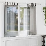 Voile zavjese s gornjim jezičkom 2 kom crne | shoptok.hr