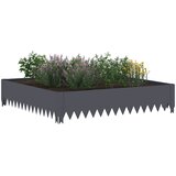  Ograda oko Travnjaka 4 kom. 100 x 100 x 20 cm Čelik Antracit | shoptok.hr