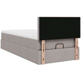 vidaXL Otomanski posteljni okvir z vzmetnico taupe 90x190 cm blago, (21608196) | Shoptok.si