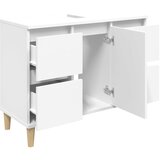Ormarić za umivaonik bijeli 80 x 33 x 60 cm konstruirano drvo | shoptok.hr