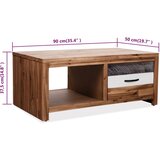 Stolić za kavu od masivnog bagremovog drva 90 x 50 x 37,5 cm | shoptok.hr