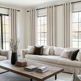 TOPFINEL 2x 240×140cm Polprosojne lanene zavese z rinkami | Shoptok.si