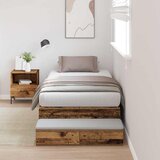  Krevet s ladicama s ladicama Staro drvo 80 cm Konstruirano drvo | Shoptok.si