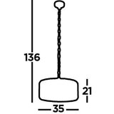 XXXL VISEČA SVETILKA Chapeau 35/136 cm E27 | Shoptok.si