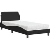 Krevet s madracem Dover crni 90x190 cm od tkanine | Eponuda.ba
