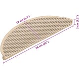  Samoljepljivi otirači za stepenice 15 kom 56x17x3 cm berber | shoptok.hr