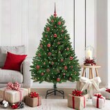 vidaXL Umestno božično drevo z LED lučmi Zelena 150 cm PVC in kovina | Shoptok.si