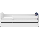 MID.YOU Dječji krevet Dreamy svemir 160x80 sa madracem s ladicom Bijela | shoptok.hr