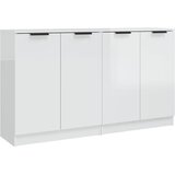 Maison Chic Komoda - Predalnik 2 kosa bela visok sijaj 60x30x70 cm konstruiran les, (21722180) Cene