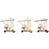  Okrasna Figura DKD Home Decor Rumena Rdeča Zelena Vintage 32 x 18,5 x 25 cm (3 Kosi) Cene