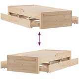  Okvir kreveta bez madraca s ladicama 75 x 190 cm od borovine | shoptok.hr