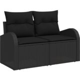 vidaXL set od 11 komada vrtnih kauča s jastučićima crni poli ratan | shoptok.hr