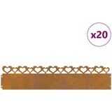 vidaXL Robniki za trato 20 pcs Rjav 103 x 0,05 x 22 cm | Shoptok.si