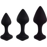 Feelztoys Trodijelni komplet analnih čepova - Bibi, crni Cijene
