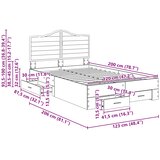  Krevetna konstrukcija s ladicama Dimljeni hrast 120 x 200 cm | shoptok.hr