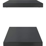  Zidne police 2 kom 75x30 cm crne nehrđajući čelik | shoptok.hr