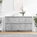 The Living Store Komoda 2 kosa betonsko siv inženirski les - Komoda, (21663216) | Shoptok.si