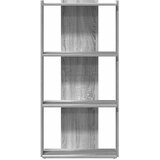  Regal za knjige s 3 razine siva boja hrasta 60x30x120 cm drveni | shoptok.hr
