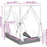  Dvostruko sunčalište Set od 2 Smeđa i crvena Ratan i poliester | shoptok.hr