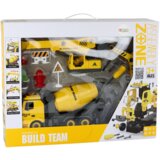 Lean_Toys Gradbena vozila Zvok Svetloba 1:12 DIY mešalnik za beton, žerjav, bager | Shoptok.si