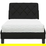  Krevet s madracem crni 90x190 cm od tkanine | shoptok.hr