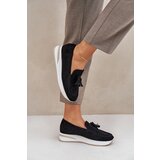 PH2 Moccasins On A Delicate Wedge Eco Suede Black Challavia | Shoptok.si