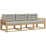  Set vanjskih sofa 3 pcs Bijela i svjetlosiva Poliester | Eponuda.com