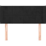  Uzglavlje s ušima crno 83x16x78/88 cm baršunasto | shoptok.hr