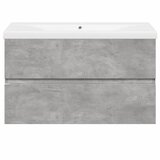  2-dijelni set kupaonskog namještaja siva boja betona drveni 60 x 38.5 x 45 cm | Shoptok.si
