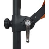  Vrtni senčnik z LED lučkami terakota 250x250 cm | Shoptok.si