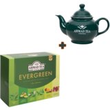 Ahmad Tea čajnik zeleni, 445 ml + Čaj Evergreen selection, 60 kesica, 120g