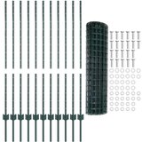 Euro ograda Set od 2 Zelena PVC premazana žica Velika Čvrsta | shoptok.hr