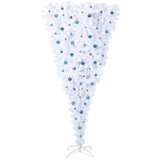  Umestno božično drevo med 300 LED Bela 240 cm PVC in jeklo, (5000111298) | Shoptok.si