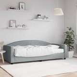vidaXL Dnevna postelja z vzmetnico svetlo siva 90x200 cm blago Cene