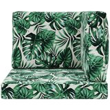  Zunanja blazina za kavč 3 pcs Vzorec lista Poliester, (5000202344) | Shoptok.si