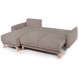 Bonami Selection Smeđe-siva sklopiva/s prostorom za odlaganje kutna garnitura od samta Tori – | shoptok.hr