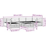  Set vanjskih sofa 7 kom. Prirodna Čvrsto drvo akacije | shoptok.hr