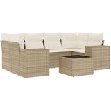  7-dijelni set vrtnih sofa od poliratana s jastucima bež | shoptok.hr