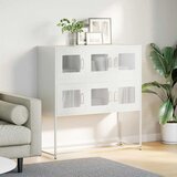  Komoda ružičasta 100,5x39x107 cm hladno valjani čelik Bijela | Shoptok.si