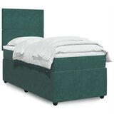 vidaXL box spring krevet s madracem tamnozeleni 100x200 cm baršunasti | shoptok.hr