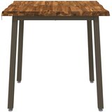  70 x 70 x 75 cm Čvrsto drvo akacije Prirodna i kava Četvrtasti | shoptok.hr