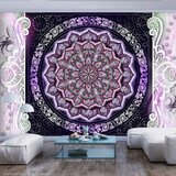  Samoljepljiva foto tapeta - Round Stained Glass (Violet) 196x140 | shoptok.hr