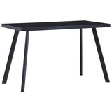 vidaXL Blagovaonski stol crni 120 x 60 x 75 cm od kaljenog stakla Cijene