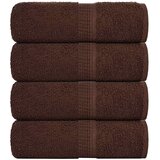 vidaXL Brisače za goste FROGN 4 kosi rjave 30x50 cm 360 g/m², (5000307601) | Shoptok.si