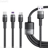 XO cable NB-Q191 3w1 USB - Lightning + USB-C + microUSB 1,2 m 40W black | Eponuda.ba