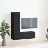  3-dijelni set TV ormarića crni hrast od umjetnog drva | shoptok.hr