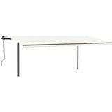  Tenda na ručno uvlačenje sa stupovima 3 5 x 2 5 m krem | shoptok.hr