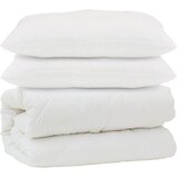  Poplun s jastukom 3 kom. Bijelo Mikrofibra Bijela 240 x 220 cm,60 x 80 cm | shoptok.hr