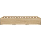 vidaXL Posteljni okvir s predali sonoma hrast 120x190cm inženirski les | Shoptok.si